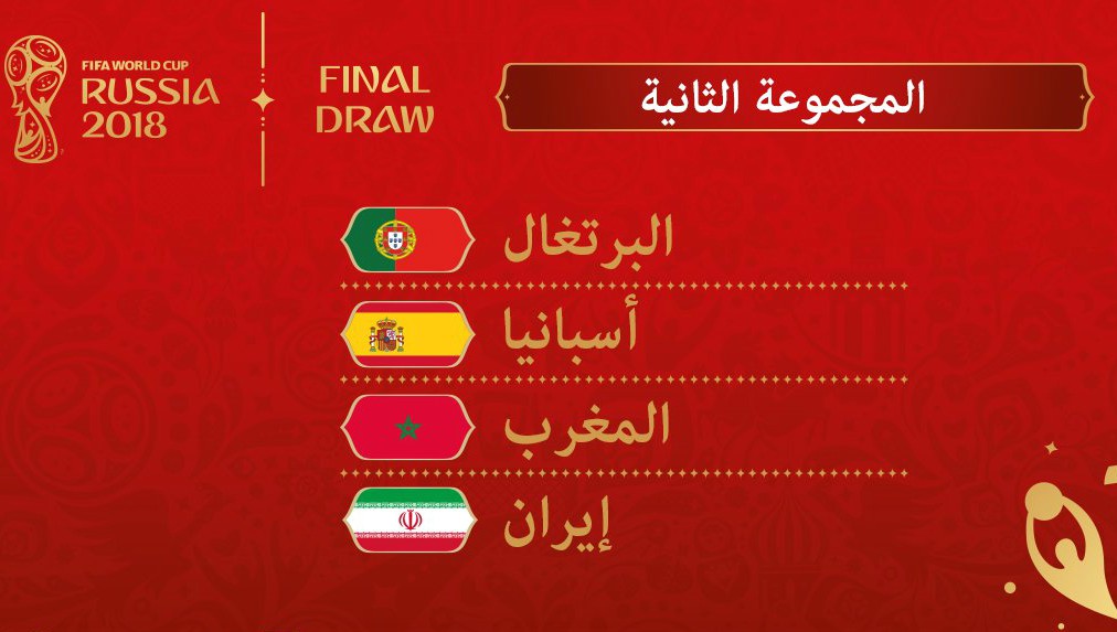 نتائج قرعة مونديال روسيـــــــــــــــا … منتخب عربي في مجموعة الموت