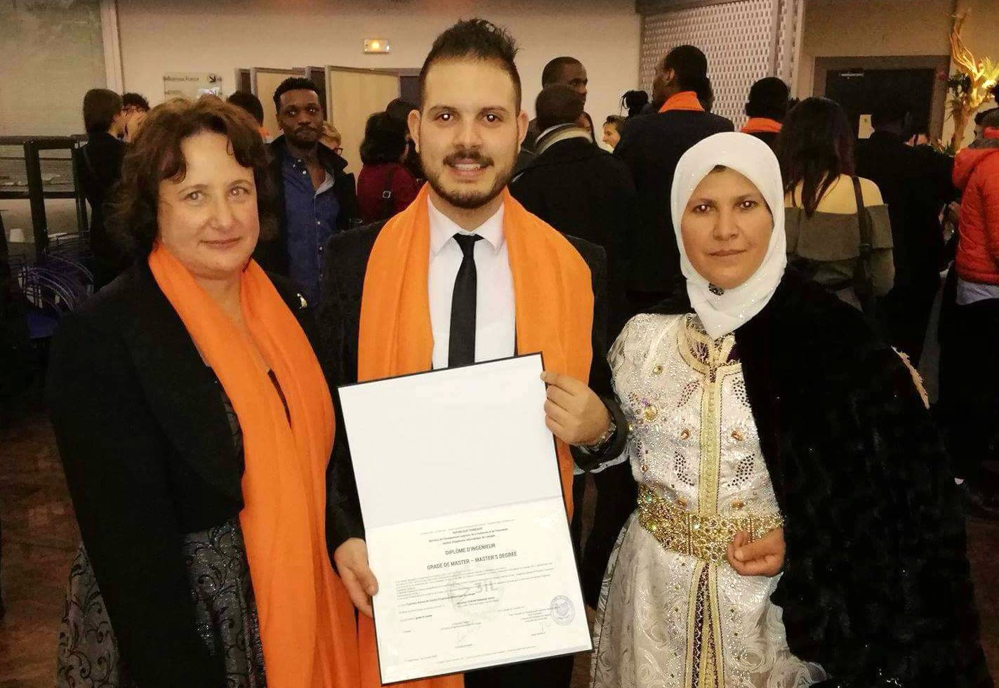 تهنئة للمهندس محمد أمين السهراني بمناسبة حصوله على دبلوم مهندس دولة بفرنسا 