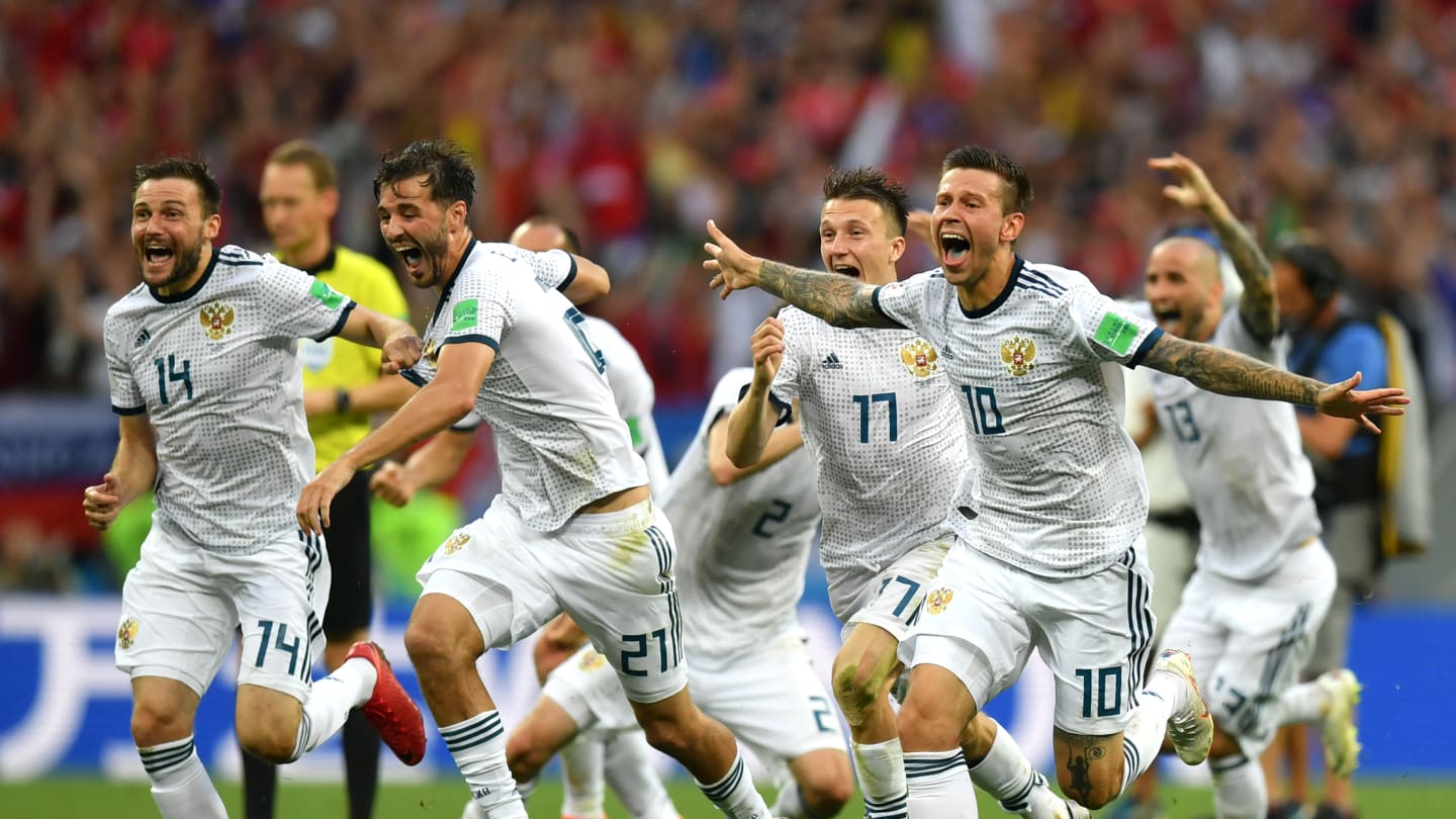المنتخب الروسي يتأهل لدور ربع النهاية بعد فوزه على نظيره الاسباني بالضربات الترجيحية (4-3)