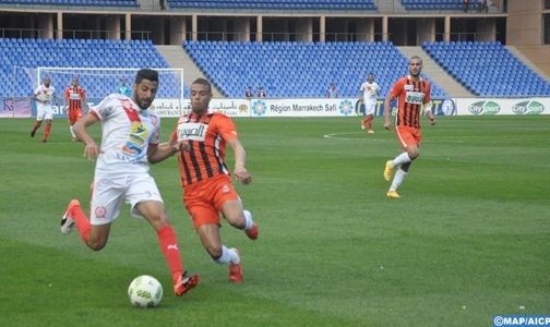  الكوكب المراكشي يتعادل ببرشيد مع نهضة بركان بدون أهداف