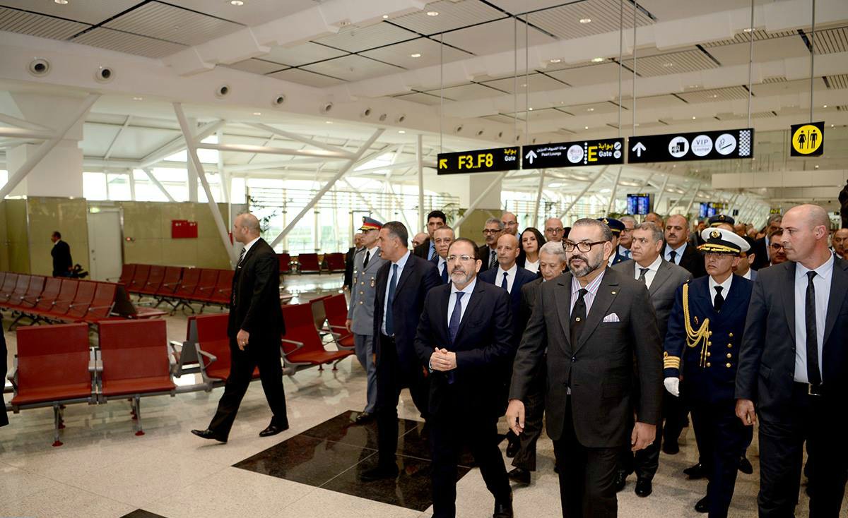 جلالة الملك يدشن المحطة الجوية الجديدة لمطار محمد الخامس