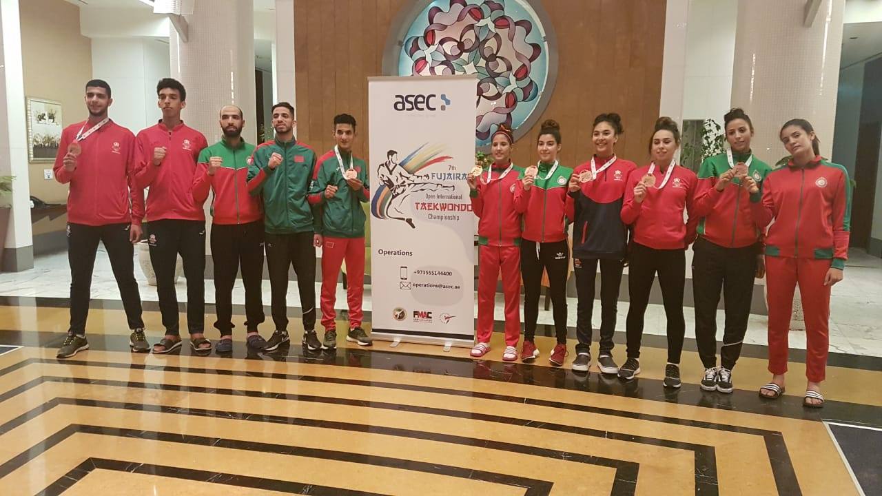 المغرب يفوز ب 7 ميداليات في الدوري الدولي المفتوح للتايكواندو بالفجيرة