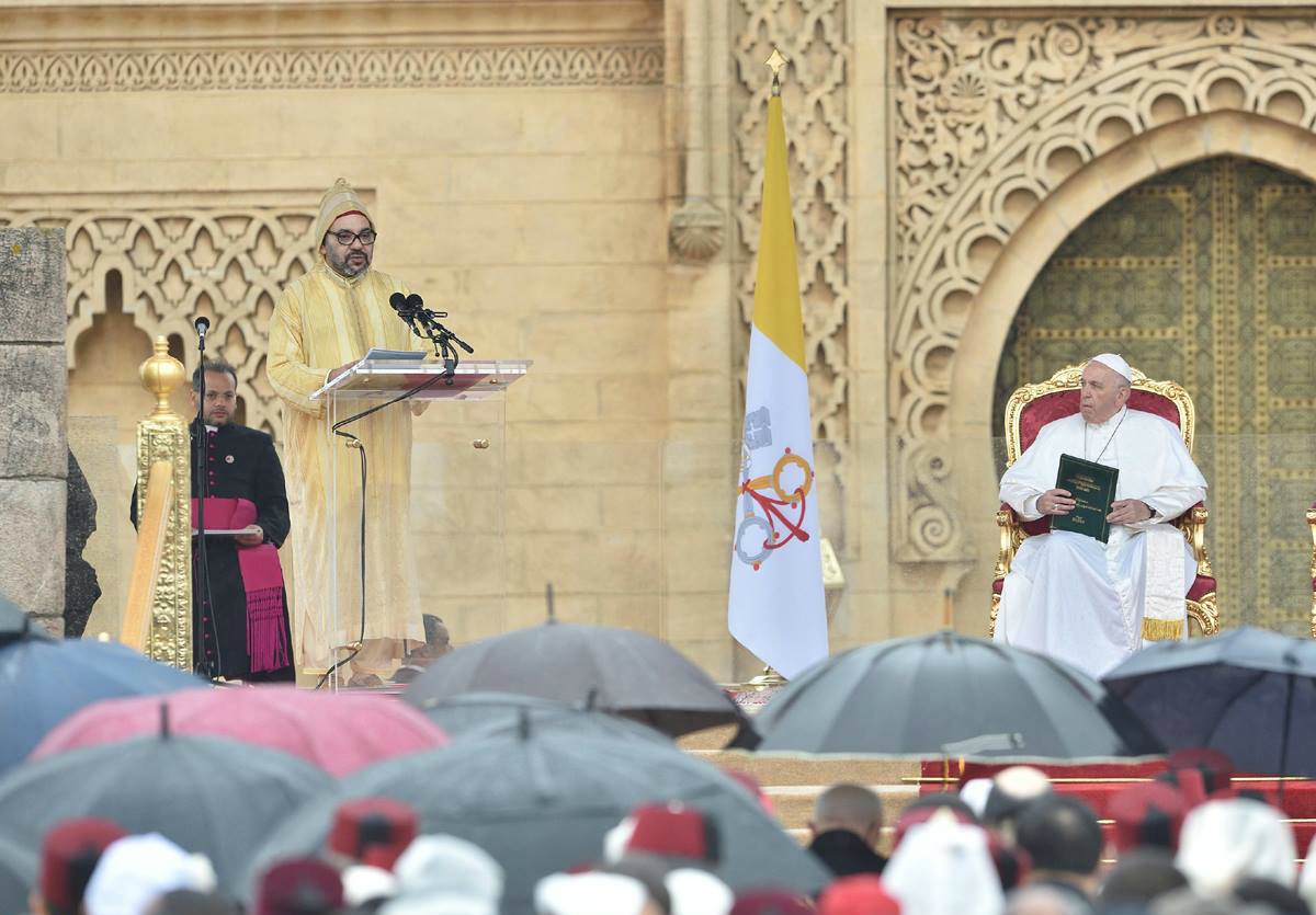 نص الخطاب الذي ألقاه أمير المؤمنين خلال مراسم الاستقبال الرسمي لقداسة البابا فرانسيس