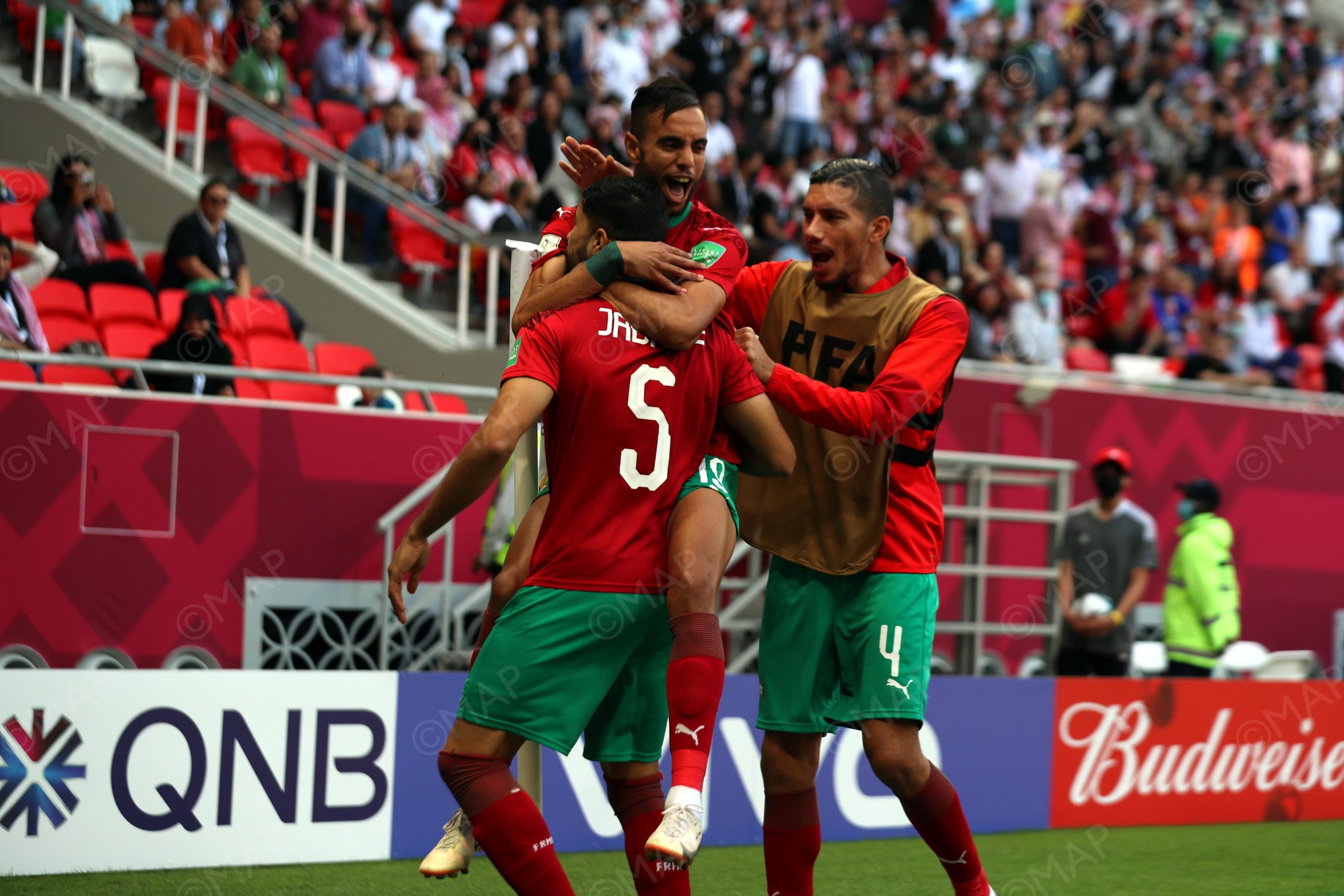 كأس العرب 2021 (الجولة 2 -المجموعة 3) .. المنتخب المغربي يخطو بثبات نحو بلوغ دور الربع بفوزه على نظيره الأردني 4-0