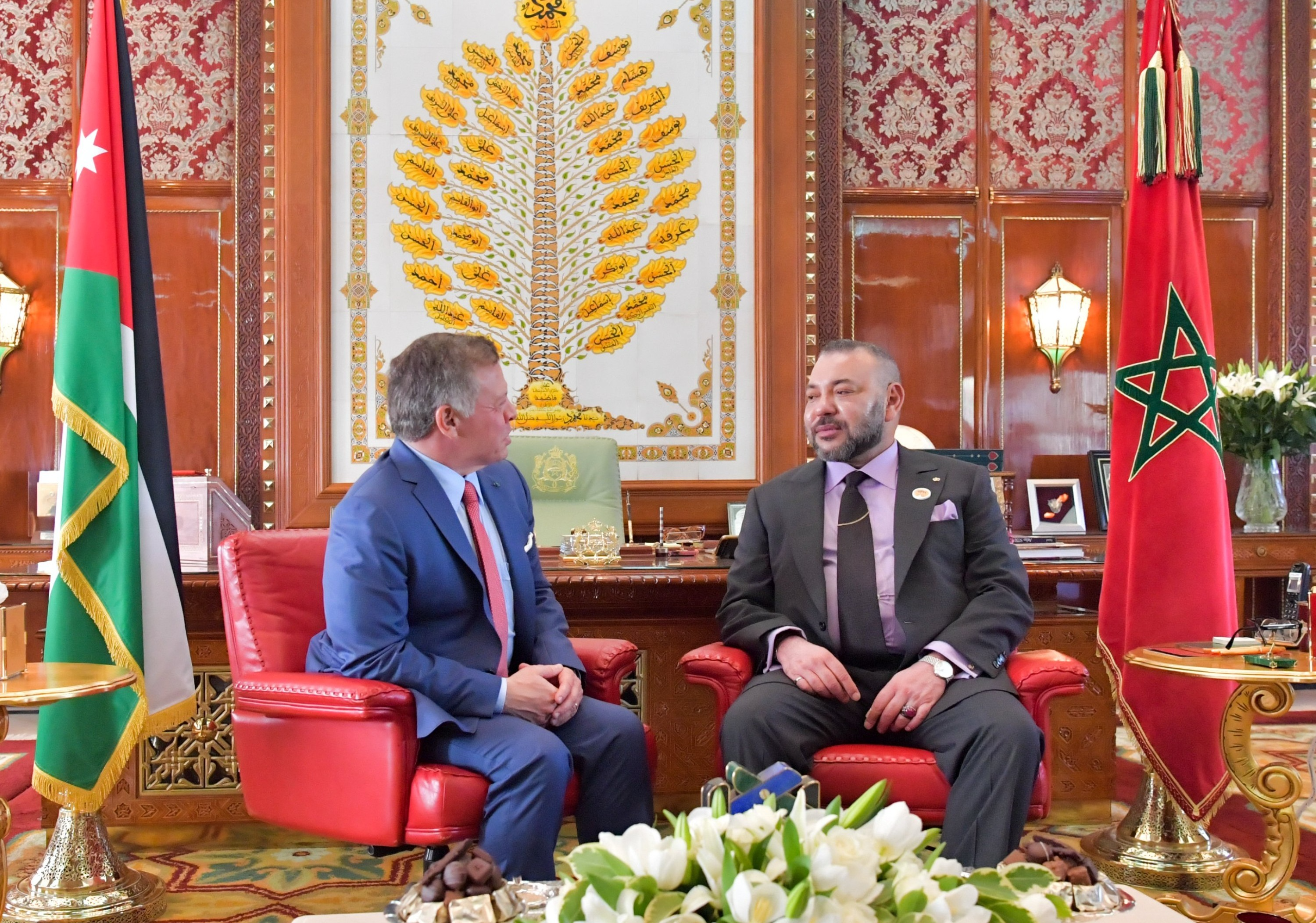 جلالة الملك محمد السادس والعاهل الأردني يتباحثان بشأن المسجد الأقصى